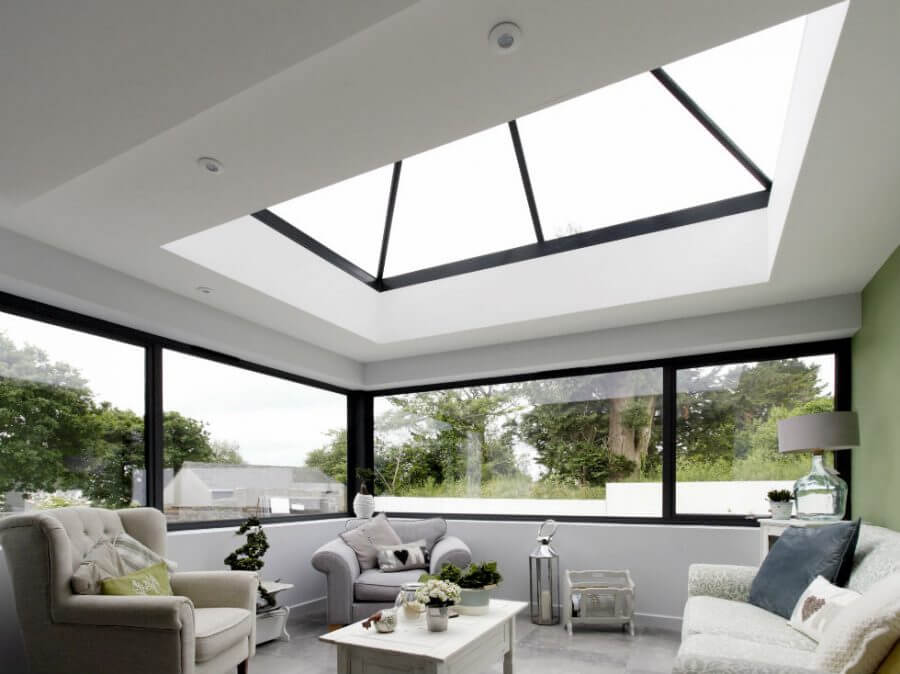 Slimline Rooflight in living room
