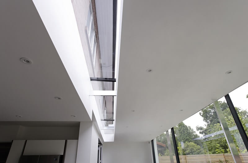 Long modular rooflights extension