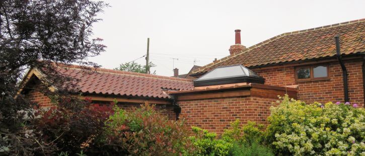 Rooflight on a brick house