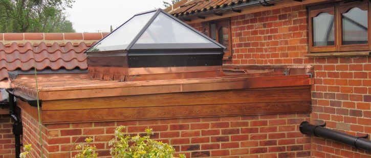 sample copper roof extension