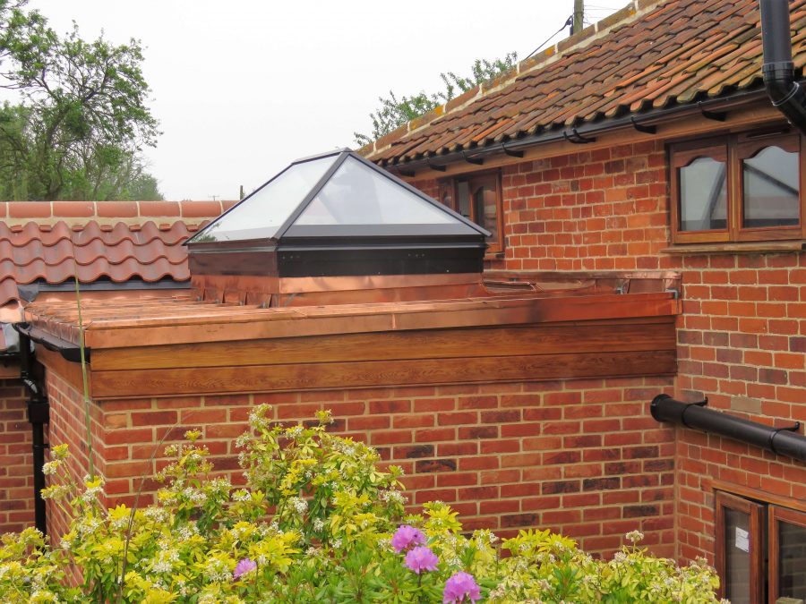 sample copper roof extension
