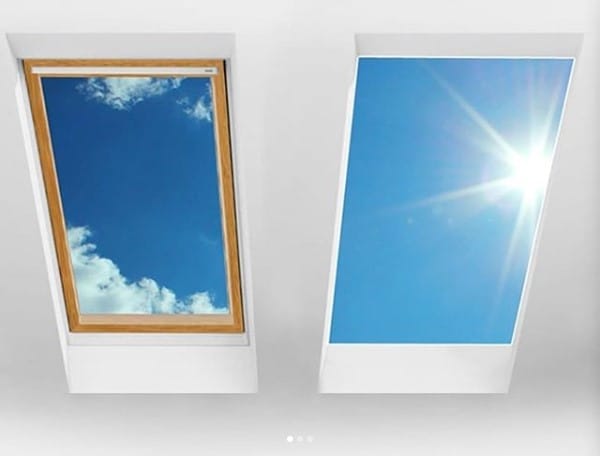 Comparison on luxlite and regular rooflight