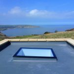 Fixed Flat Rooflight on grey roof