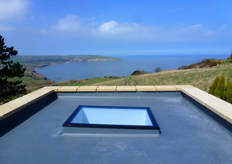 Fixed Flat Rooflight on grey roof