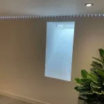 LED lights above window