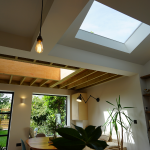 Roof window above dining area
