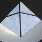 Looking up through pyramid roof lantern