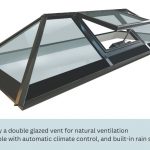 Slimline roof lantern with vent