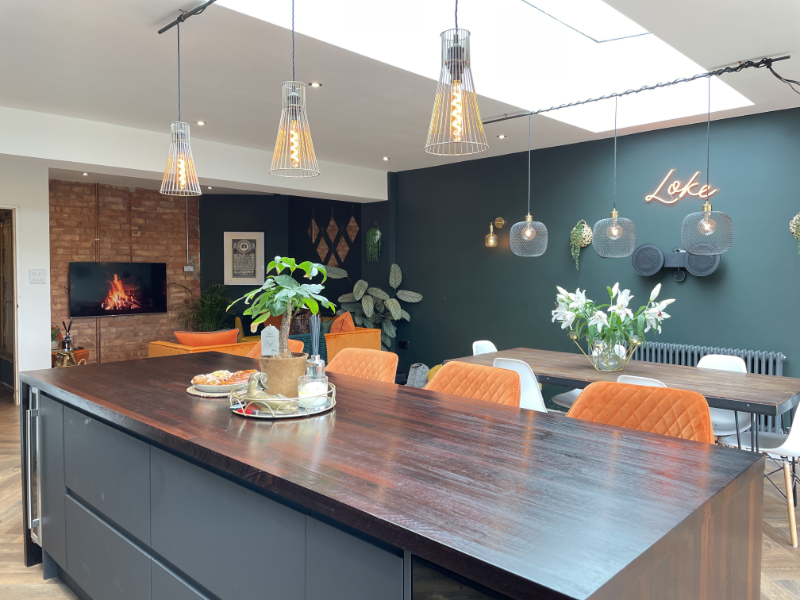 Modular rooflight above kitchen