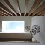 Looking up through roof window