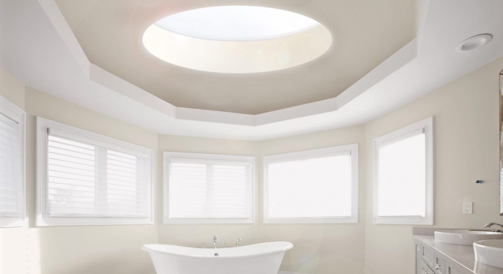 Round rooflight above bath