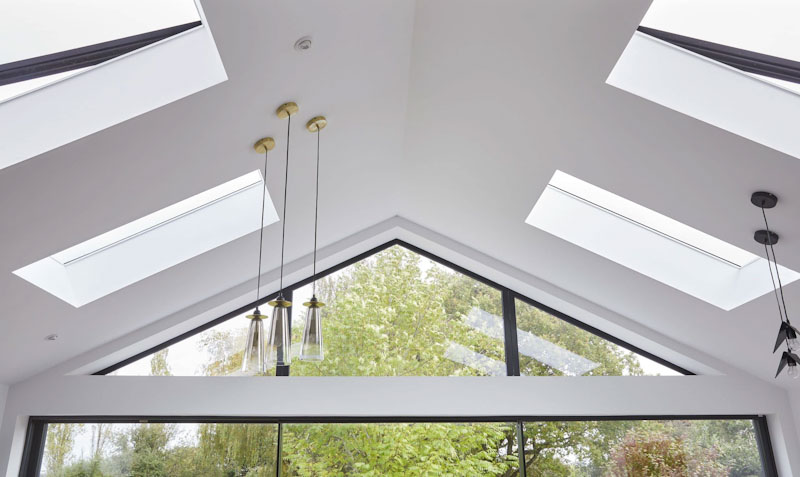 Multiple pitched rooflights