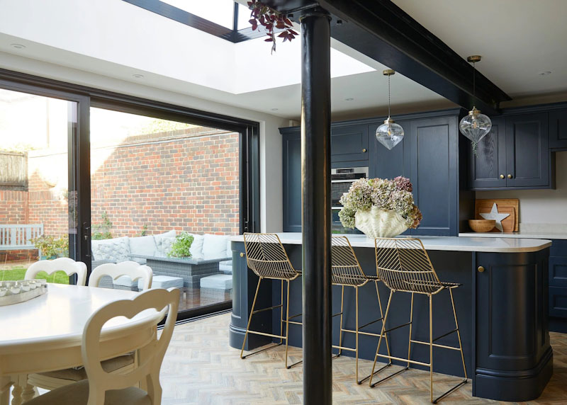 Large rooflight above kitchen