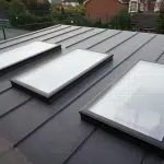 Three fixed flat rooflights