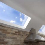 Pitched rooflight above extractor in kitchen