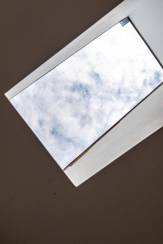 Looking up through rooflight