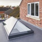 Slimline roof lantern installed on flat roof