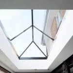Looking up through Slimline roof lantern