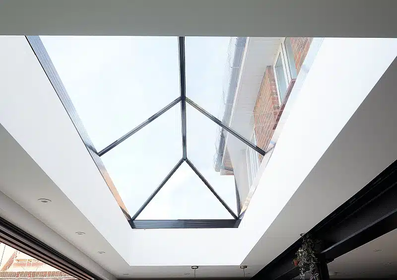 Looking up through Slimline roof lantern