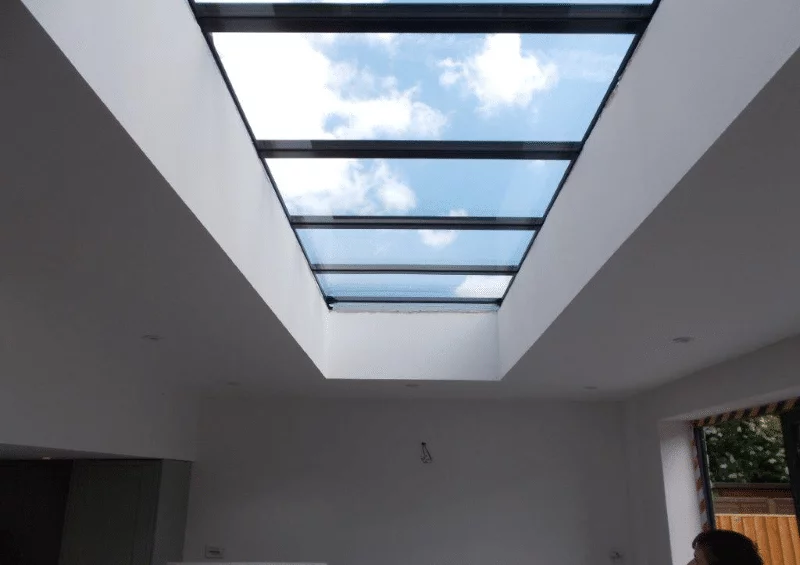 Looking up through modular rooflight