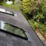 Fixed luxlite rooflights on slate roof