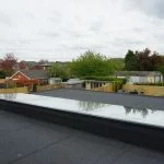 Modular rooflight on flat roof