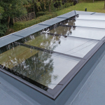 Modular rooflights installed on flat roof