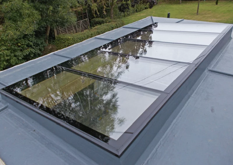Modular rooflights installed on flat roof