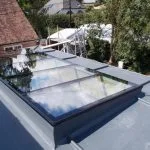 Modular rooflight on flat roof