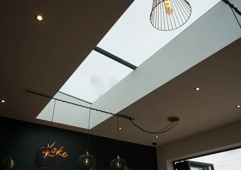 Looking up through modular rooflight