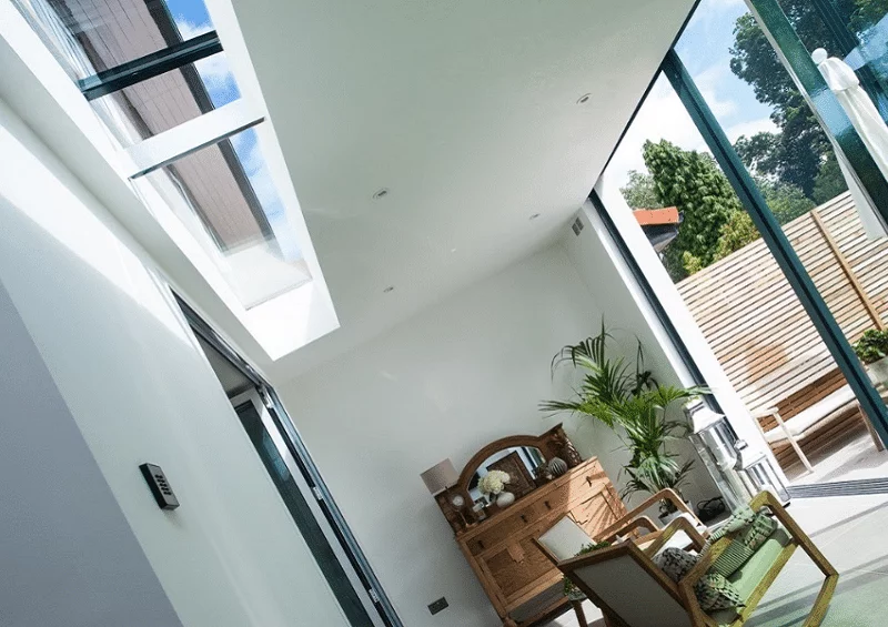 Modular rooflight in sunny room