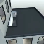 Abutment rooflight on flat roof