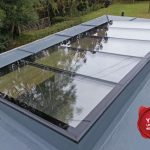 Modular flat rooflight on flat roof