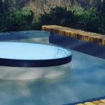 Round roofllight on flat roof